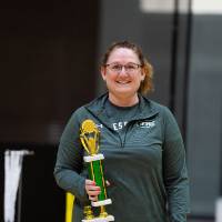 MSO 2025 Coach with trophy proud